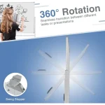 Rolling white board with 360-degree rotation feature for versatile presentations